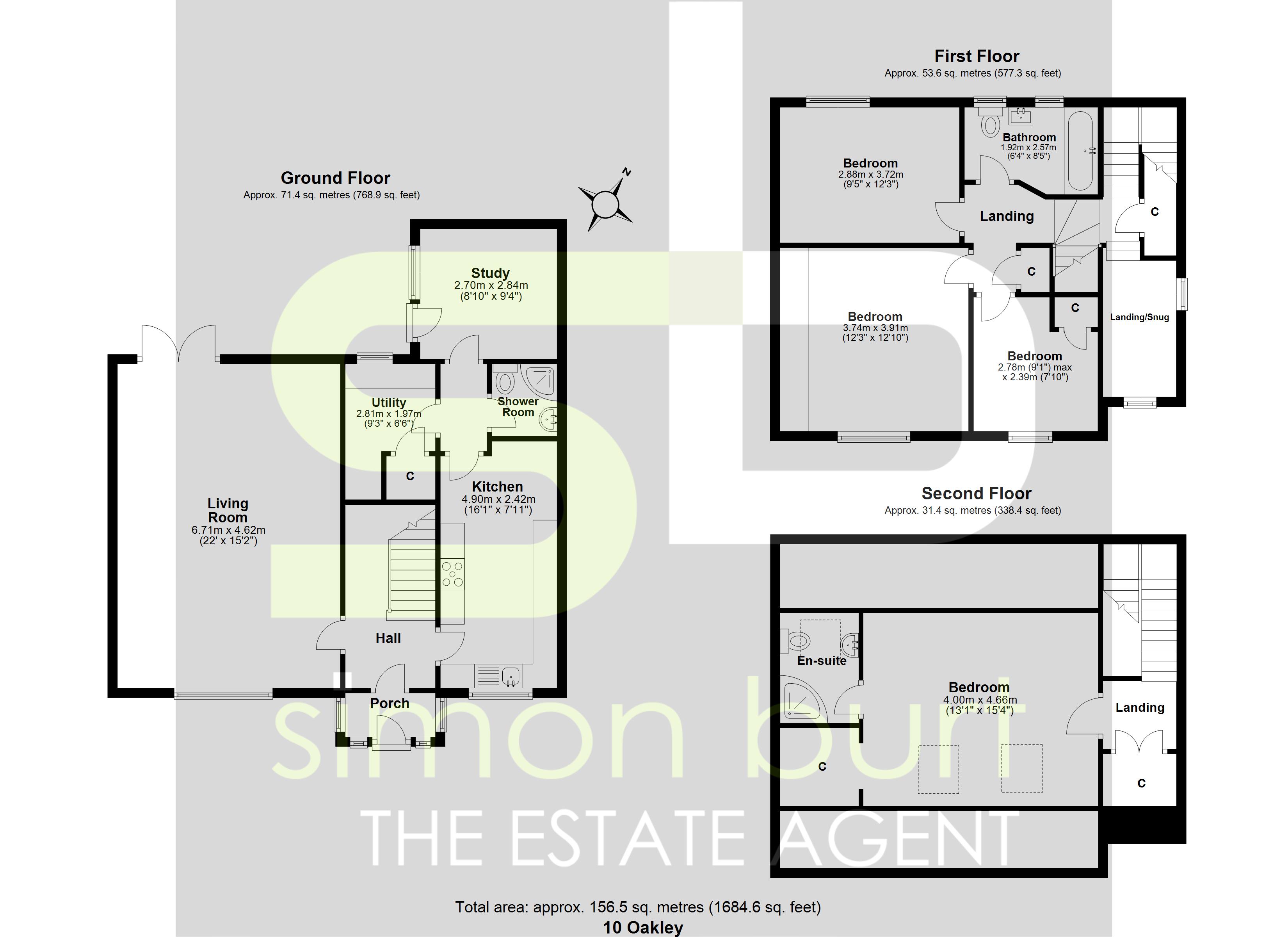 Floorplan for Oakley, Kenilworth