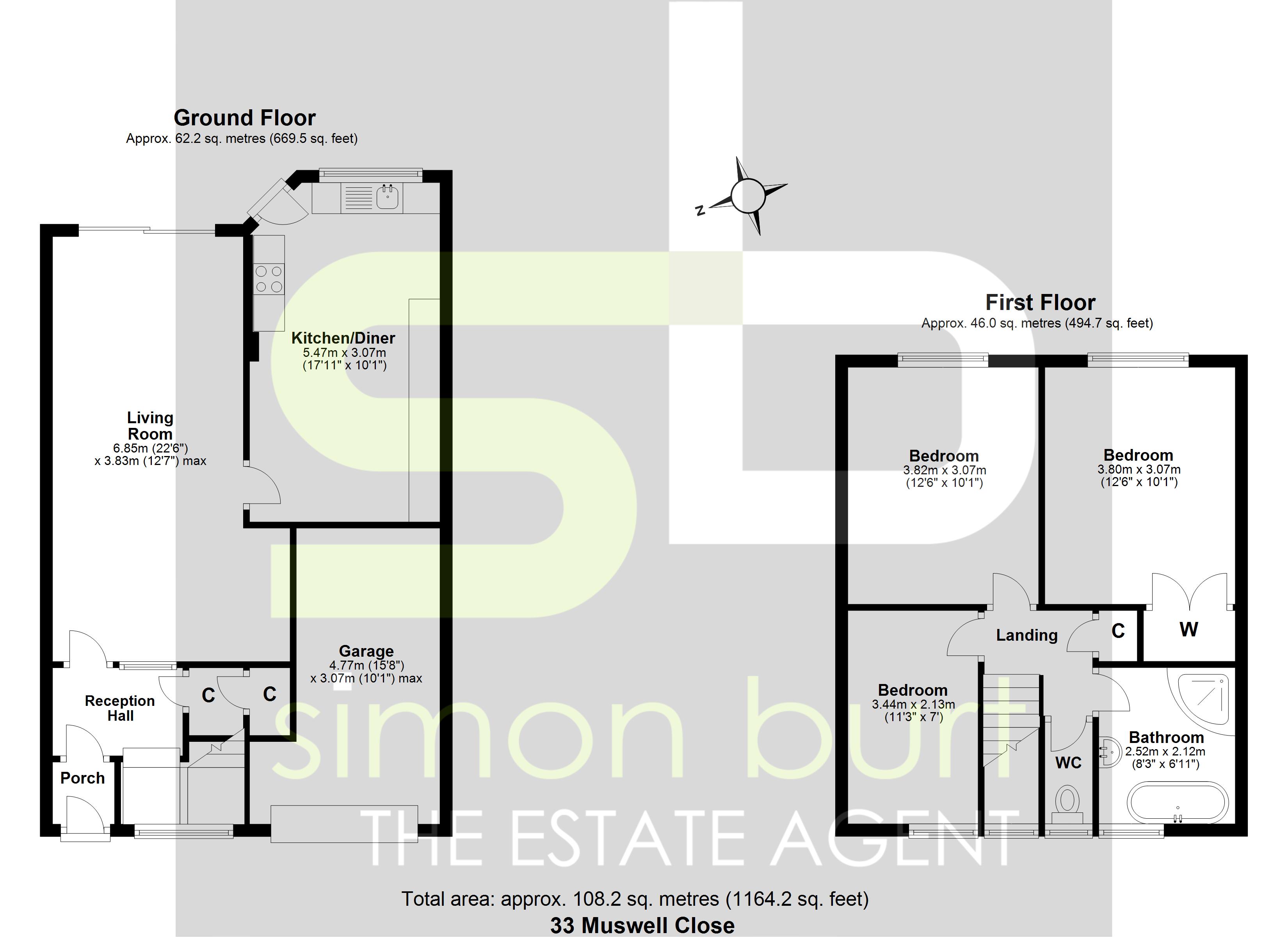 Floorplan for Muswell Close, Solihull