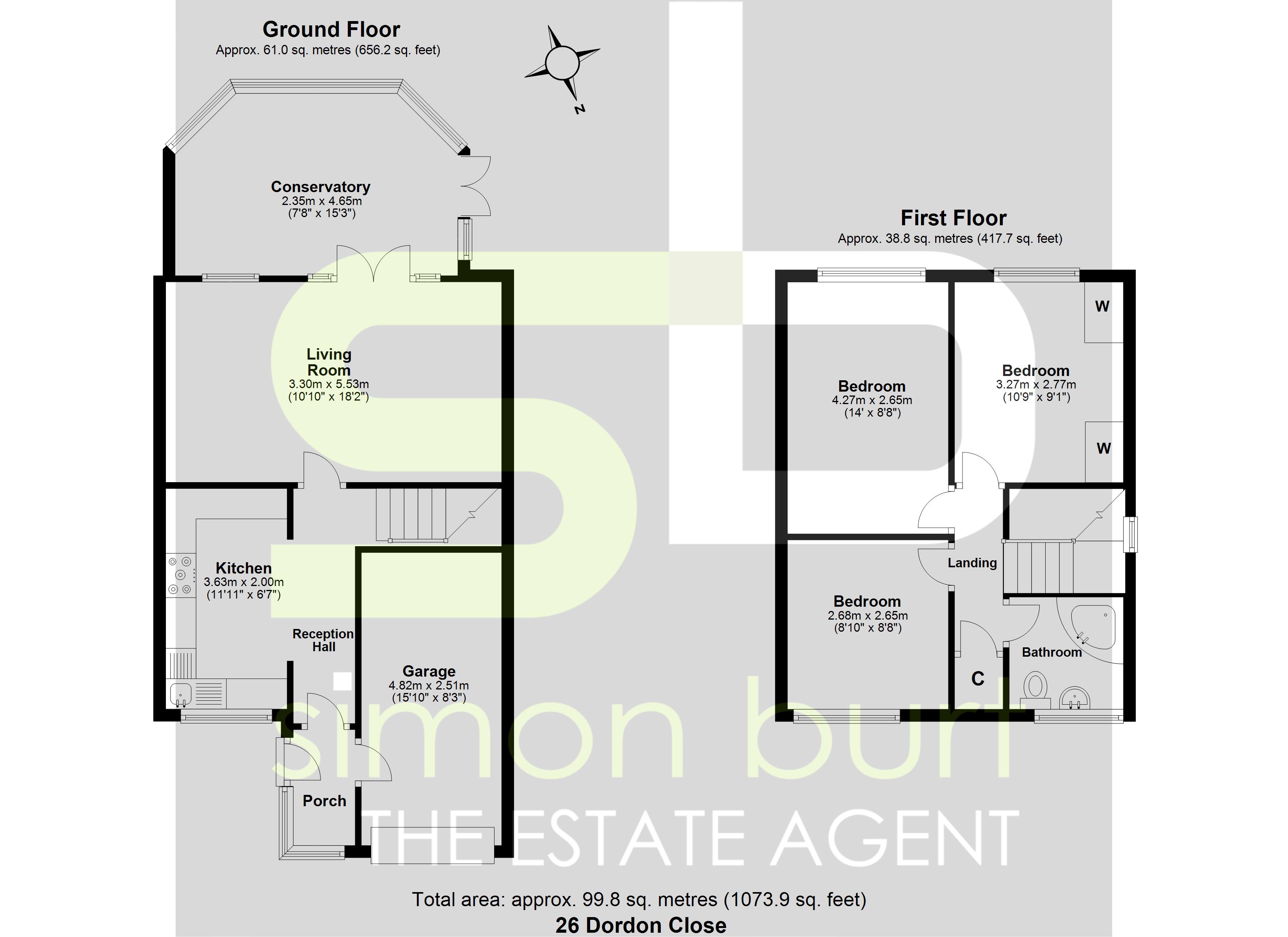 Floorplan for Dordon Close, Solihull