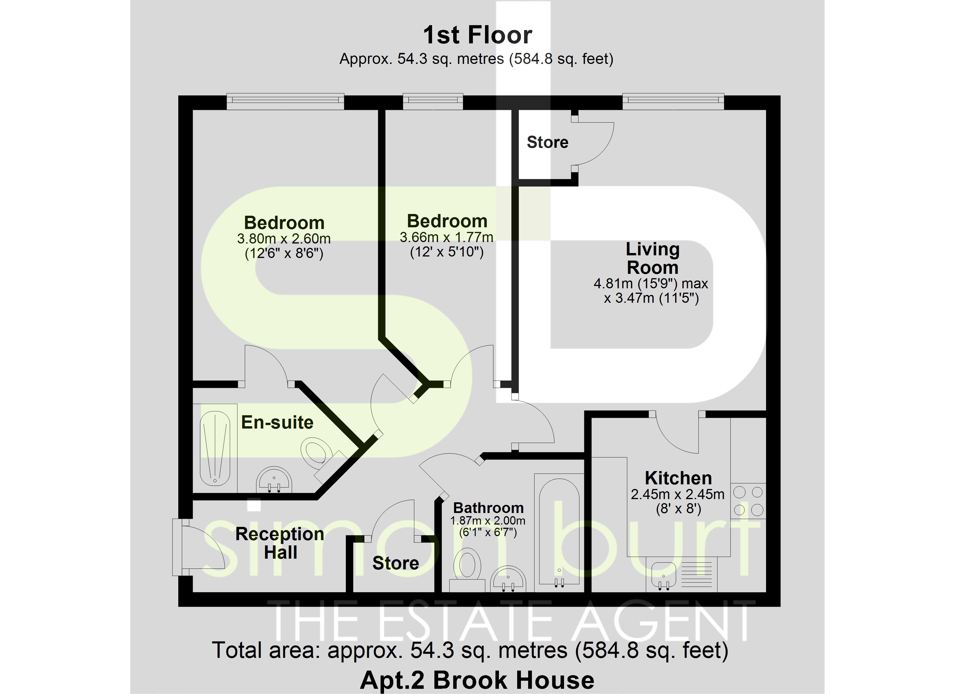 Floorplan for Brook House, Solihull